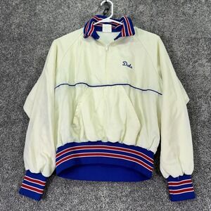 Vintage Nor-Tex Jacket Mens Medium White Foley Cross Country 1/4 Zip Windbreaker